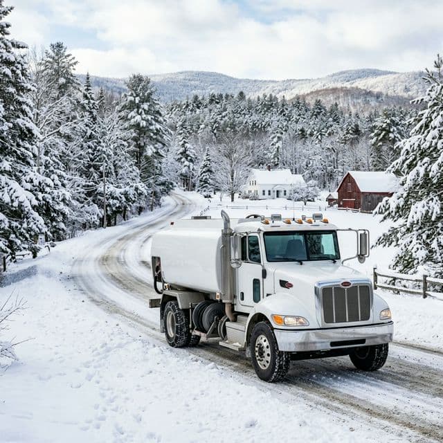 Heating oil delivery truck