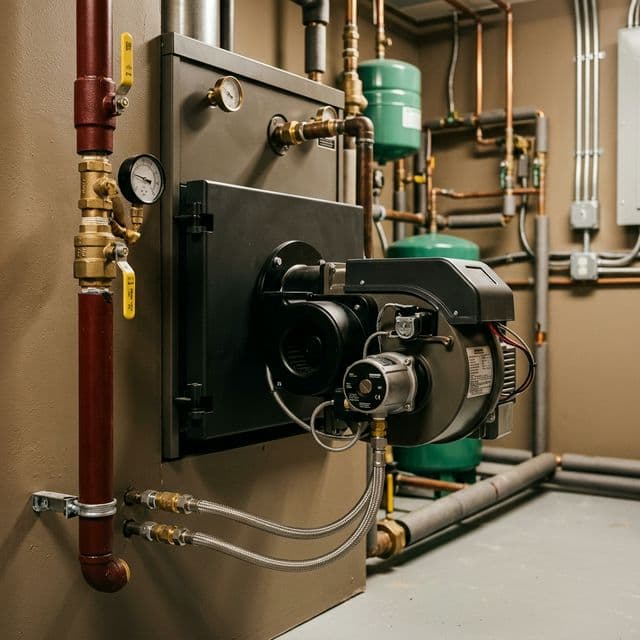 Oil heating system service